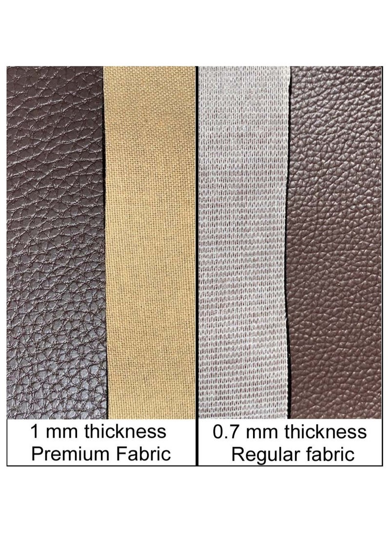 Fluffy Premium Leather Fabric Classic Brown & Black Bean Bag XXXL - Image 5