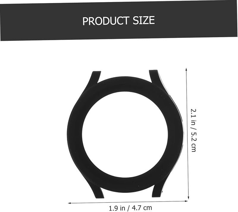 2pcs Tempered Glass Screen Protector for Smartwatch Black Silver Scratch Impact Resistant - Image 2