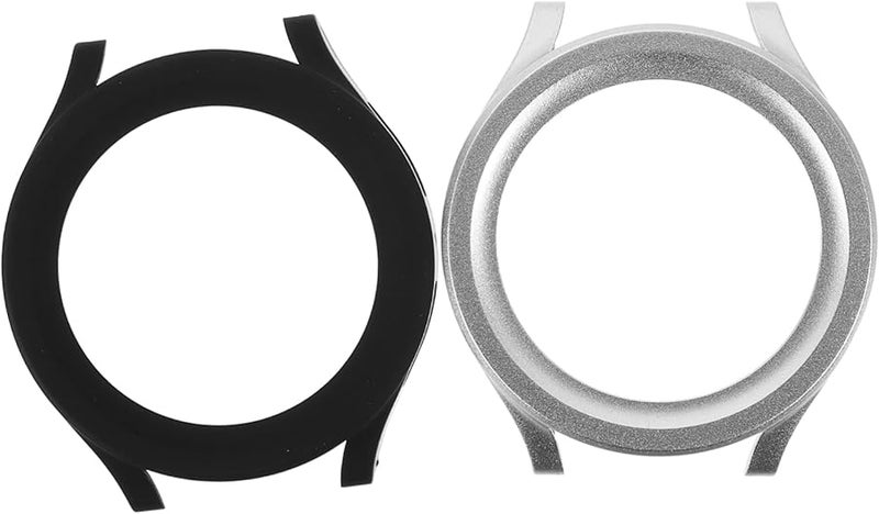 2pcs Tempered Glass Screen Protector for Smartwatch Black Silver Scratch Impact Resistant - Image 1