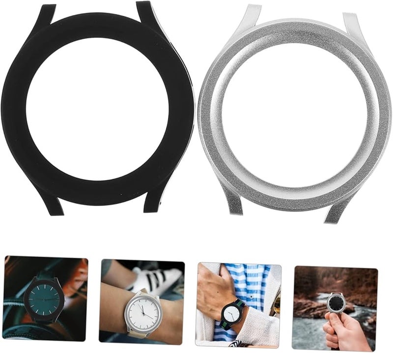 2pcs Tempered Glass Screen Protector for Smartwatch Black Silver Scratch Impact Resistant - Image 5