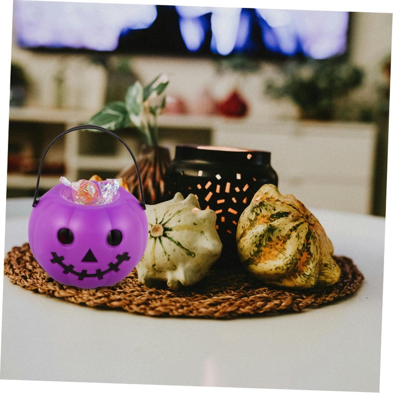 Halloween Pumpkin Bucket Candy Holders 11 Pcs Reusable Trick Or Treat Baskets - Image 5