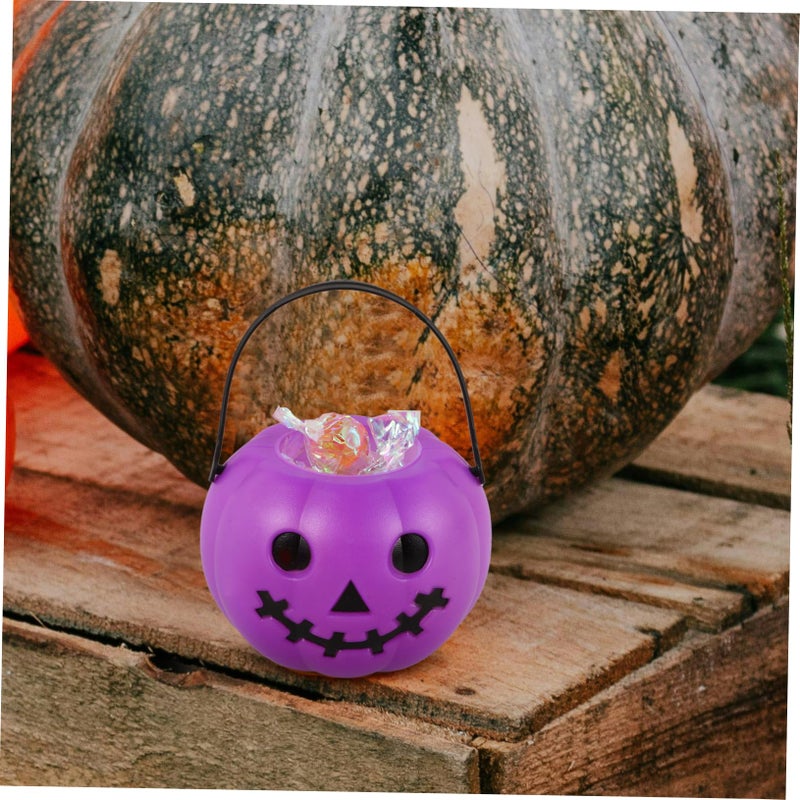 Halloween Pumpkin Bucket Candy Holders 11 Pcs Reusable Trick Or Treat Baskets - Image 4