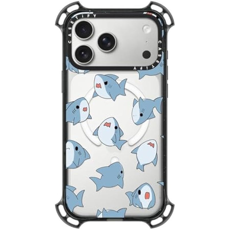 Casetify Bounce iPhone 17 Pro Max Case 【Shockproof/Compatible with Magsafe / 21.3 ft. 7X Military Grade Drop Protection】 - Normal Leonarudo Pattern - Clear Black - Image 1