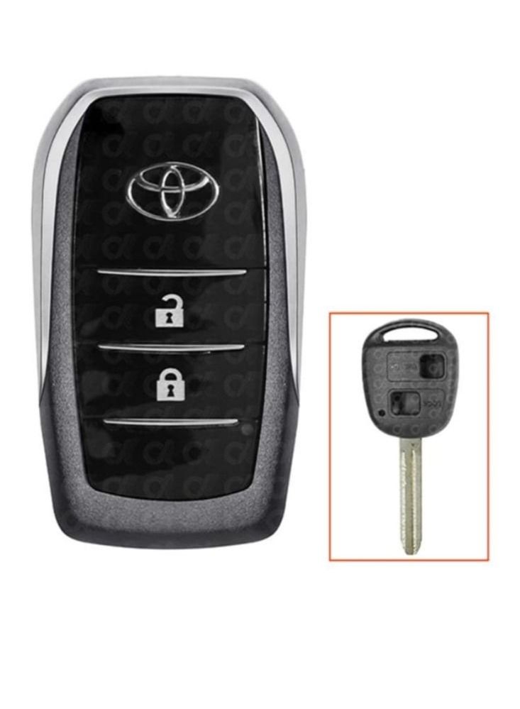 2 Buttons Remote Key Shell With Emergency Key For Toyota 2014 - 2018