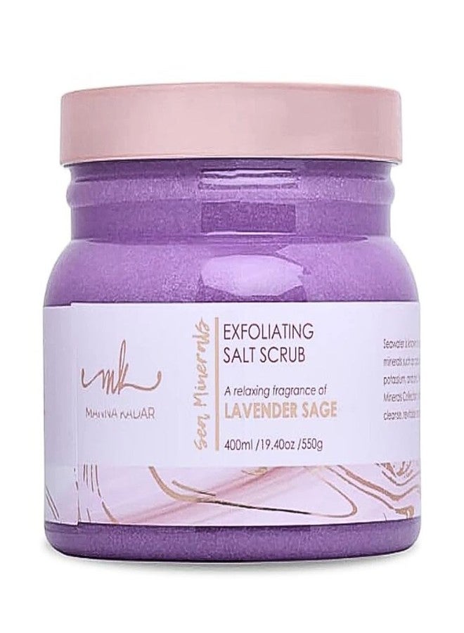 Manna Kadar Beauty Dead Sea Minerals Exfoliating Salt Scrub, Lavender Sage - Hydrating Skincare, Gentle, Removes Dead Skin, Skin Feels Smooth, & Refreshed - Image 1