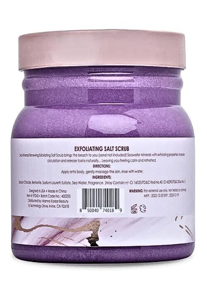 Manna Kadar Beauty Dead Sea Minerals Exfoliating Salt Scrub, Lavender Sage - Hydrating Skincare, Gentle, Removes Dead Skin, Skin Feels Smooth, & Refreshed - Image 2