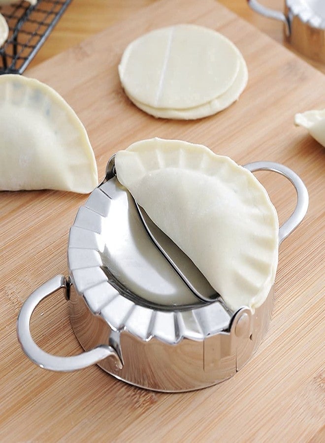 Menrexa Stainless Steel Dumpling Maker Mold – Large Size Momo Maker for Empanadas, Ravioli, Samosas, Pierogis | Heavy-Duty Dough Press Tool for Kitchen, Easy to Use & Clean (Big) - Image 1
