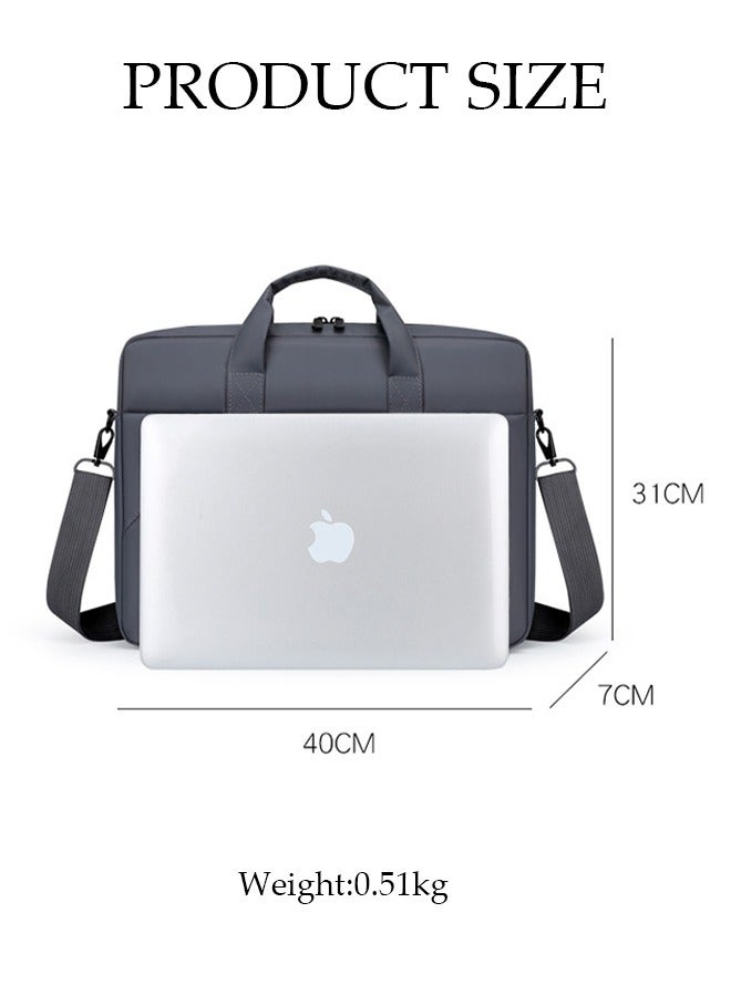 DUNISO 15.6 Inch Laptop Bag with Multi Compartment Lightweight Laptop Hand Bag Crossbody Bag Travel Business Briefcase Water-Resistant Dust-proof Shoulder Messenger Bag for Men and Women Work Office  - Image 4