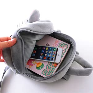 Frantic Kids Soft Cartoon Animal Travelling School Bag Soft Plush Standard Backpack S Boys Girls Baby For 2 To 5 Years Baby/Boys/Girls Nursery, Preschool, Picnic(Fullbodygreycat),10 Litres - Image 3