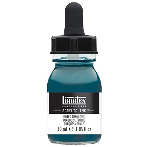 Liquitex Professional Acrylic Ink, 1-oz (30ml) Jar, Muted Turquoise - Image 1