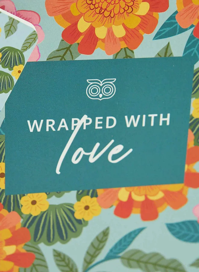 Chumbak  Marigold Gift Bag with Tag, Teal  | Best Price UAE