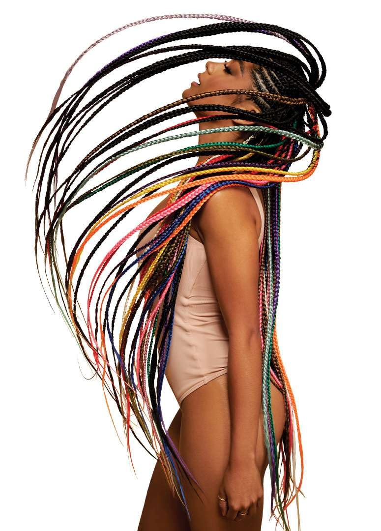 Outre X-Pression Braid - Pre Stretched Braid 52" 3X (5 Pack, OFF BLACK 1B) - Image 3