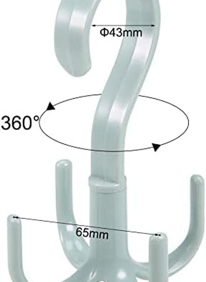 مشابك خطاف قابلة للدوران مشبك 43 مم قطر داخلي أزرق عبوة من 5 لحقيبة وشاح وقبعة وحزام - Image 3