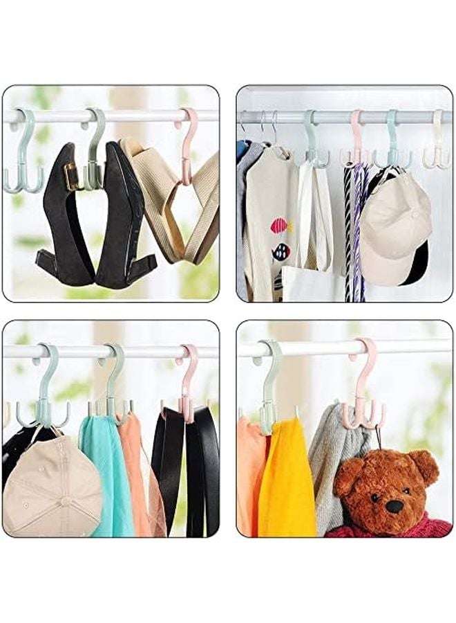 مشابك خطاف قابلة للدوران مشبك 43 مم قطر داخلي أزرق عبوة من 5 لحقيبة وشاح وقبعة وحزام - Image 4