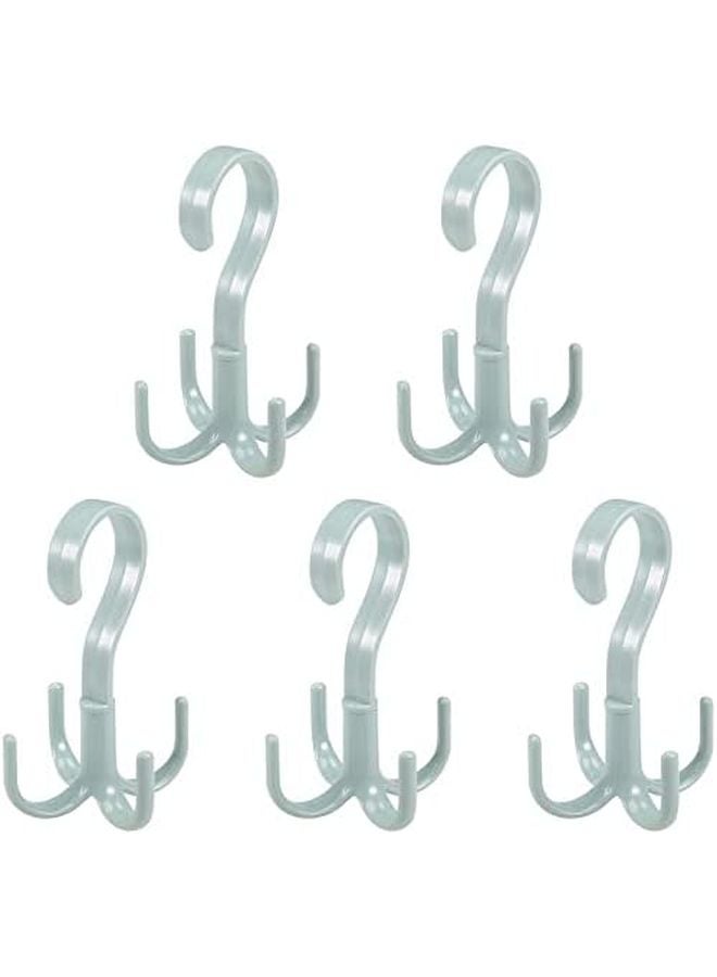 مشابك خطاف قابلة للدوران مشبك 43 مم قطر داخلي أزرق عبوة من 5 لحقيبة وشاح وقبعة وحزام - Image 1