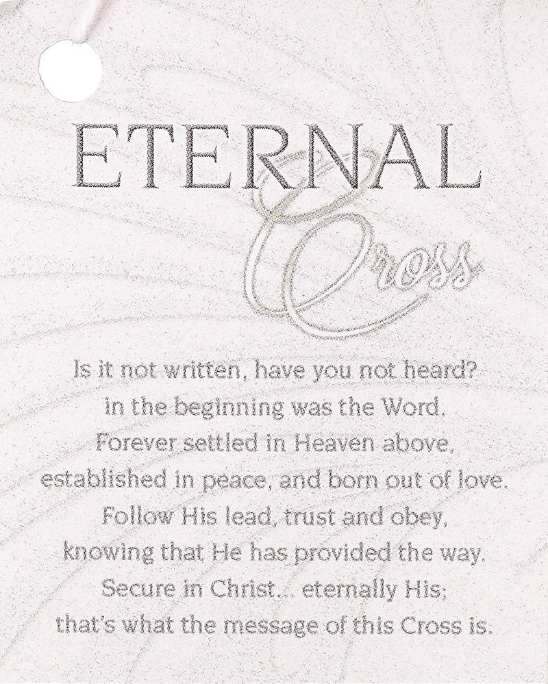 Dicksons Resin Tabletop Cross with Brown Finish - 12" High - Image 2