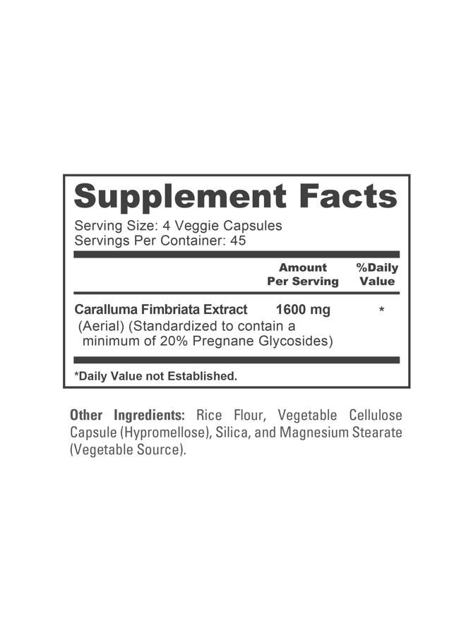 NusaPure Caralluma Fimbriata 1600mg - 180 Veggie Capsules (Non-GMO & Gluten Free) - Image 4