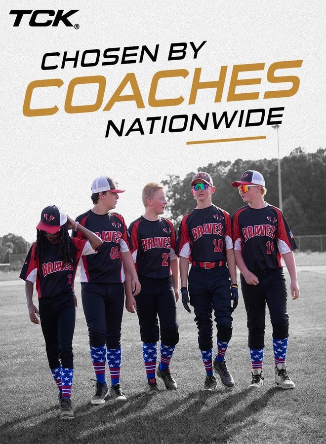 TCK USA American Flag Baseball Socks (Royal/Scarlet/White, Small) - Image 5
