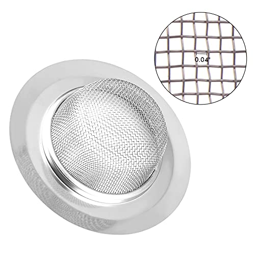 SOSUO 2Pcs Kitchen Sink Strainer, Stainless Steel Mesh Sink Drain Cover, Large Wide Rim 4.5" Diameter Sink Drain Strainer Basket Catcher - Image 4