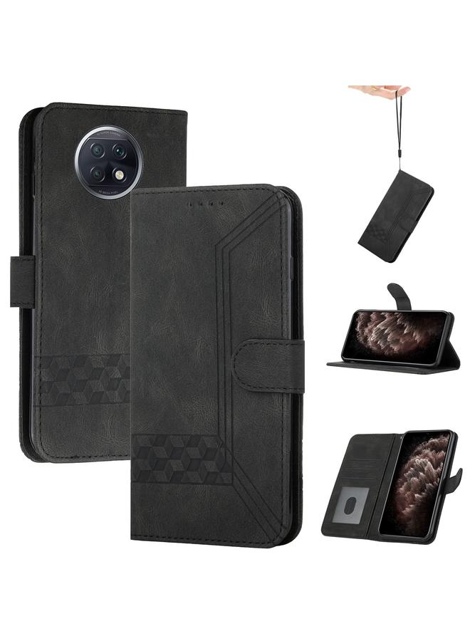 The Bros Case For Xiaomi Redmi Note 9T Cubic Skin Feel Flip Leather Phone Case