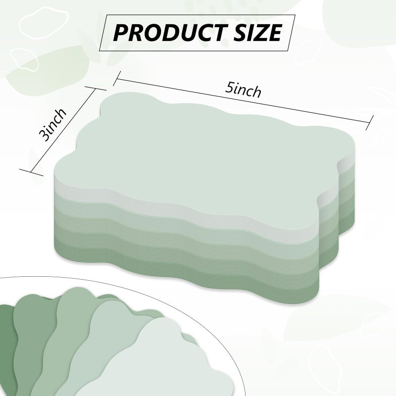 Whaline 150 Pack Green Index Cards 3 x 5 Inch Colored Cardstock Flashcard Gradient Green Blank Index Card for Note-taking Studying Organizing School Office Supplies - Image 2