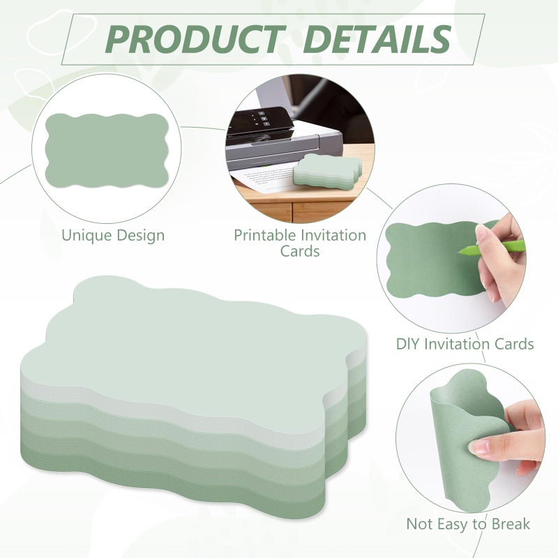 Whaline 150 Pack Green Index Cards 3 x 5 Inch Colored Cardstock Flashcard Gradient Green Blank Index Card for Note-taking Studying Organizing School Office Supplies - Image 3