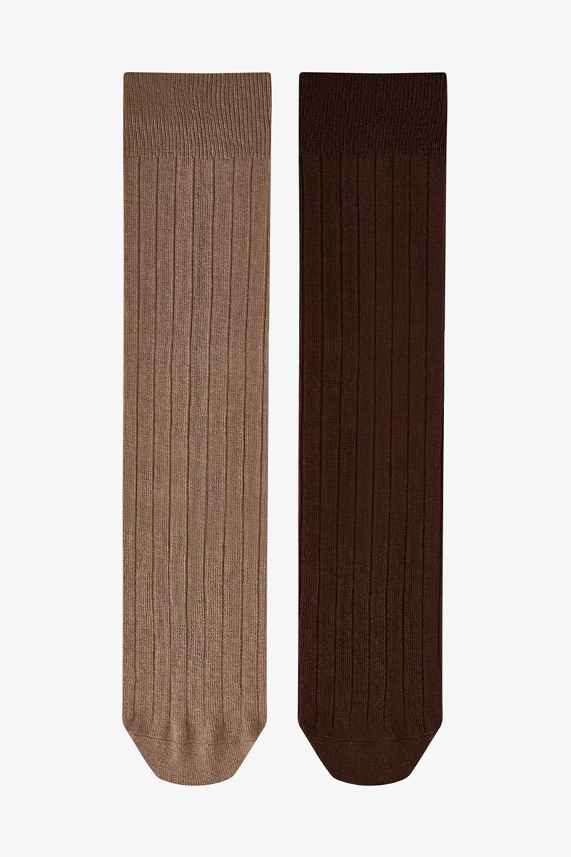 Penti PENTI Cool Ribbed Jacquard 2-Pack Crew Socks