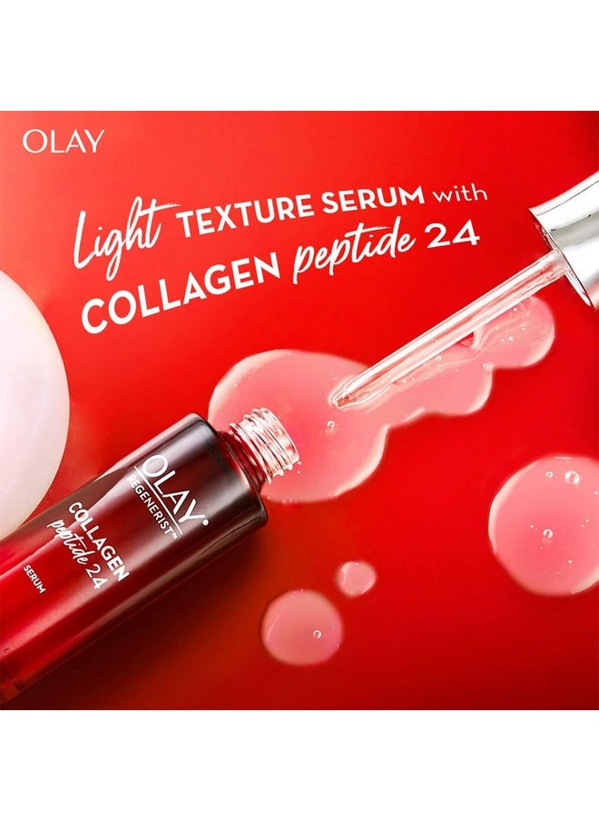 Olay Face Serum | Clear And Even Skin | Fights Dullness And Provides Radiant Glow| Normal, Oily, Dry, Combination Skin | Paraben And Sulphate Free (30Ml, Collagen Peptide 24)  - Image 3