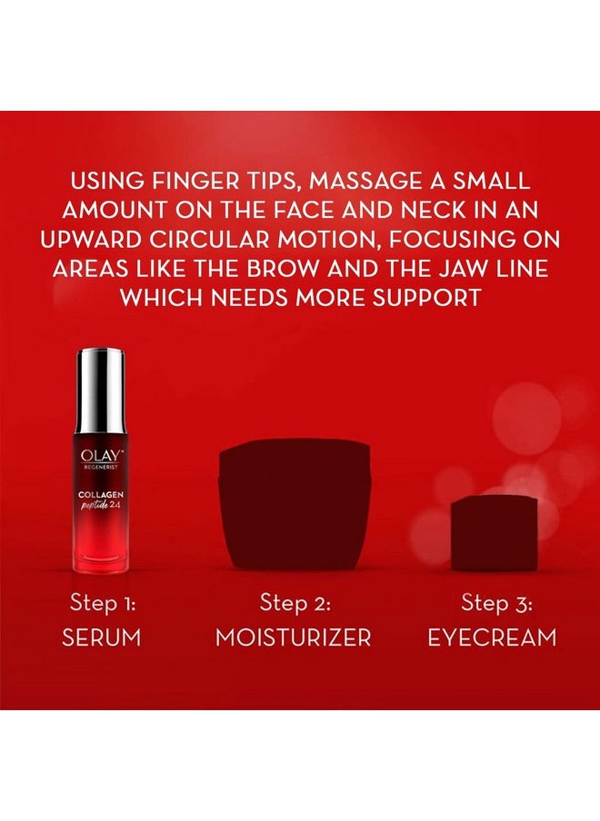 Olay Face Serum | Clear And Even Skin | Fights Dullness And Provides Radiant Glow| Normal, Oily, Dry, Combination Skin | Paraben And Sulphate Free (30Ml, Collagen Peptide 24)  - Image 5