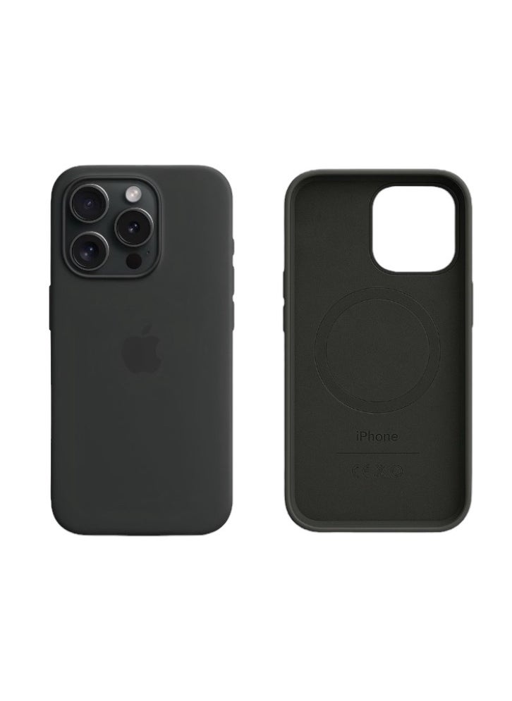 Apple Brand - غطاء سيليكون لهاتف ايفون 16 برو - مع دعم ماج سيف وحماية قوية - Image 1