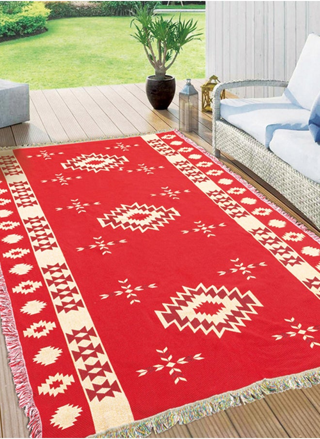السنيدي فرشة للتنزة والرحلات فرشة جلوس ارضية للرحلات والتخيم والبر احمر مقاس L160*W220 سم  - Image 2