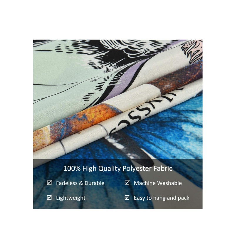 SOLARAE تطريز الفراشة الكلاسيكي البيج - تزيين جدران جمالي - Image 5