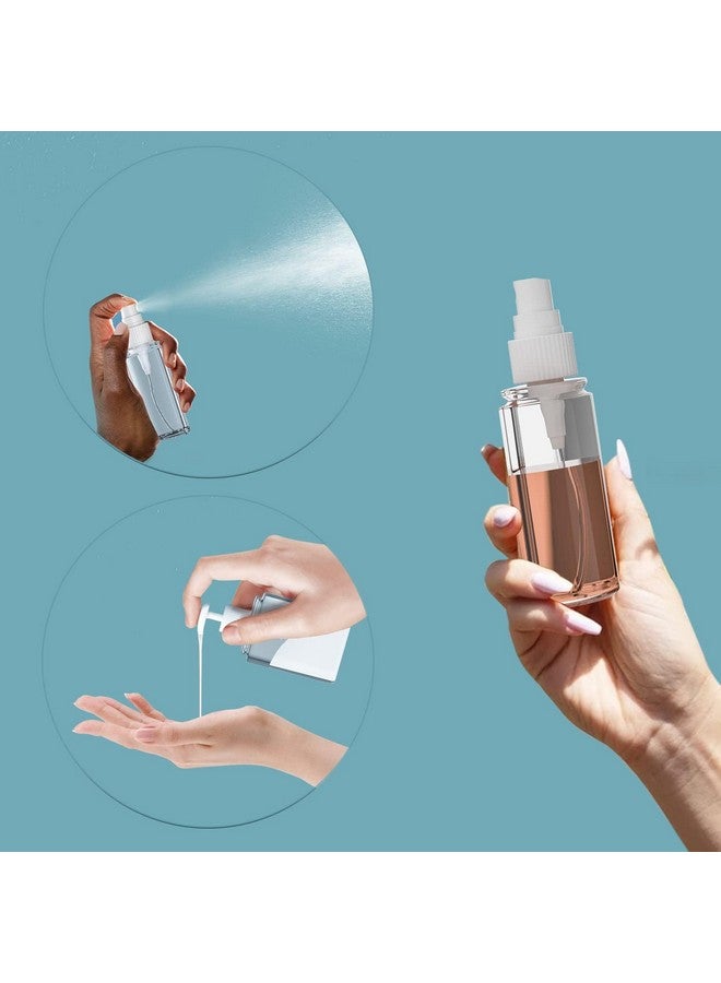 هاوس أوف كويرك زجاجات سفر مانعة للتسرب من البولي بروبلين 4 في 1، منتجات مستلزمات حمام مانعة للتسرب معتمدة من إدارة أمن النقل، سائل مُصنف يستخدم في جل الاستحمام والشامبو ومستحضرات العناية بالوجه والمنظف (وردي)، 50 مل - Image 3