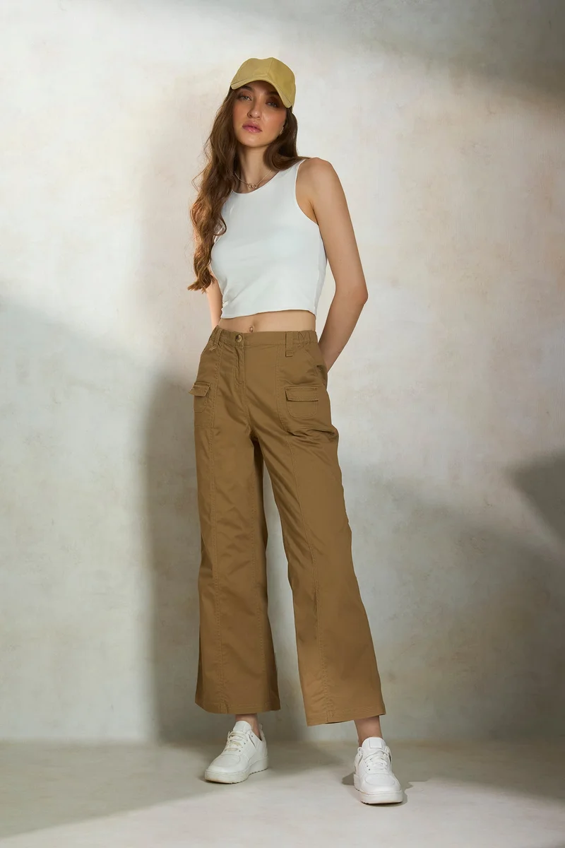 Virgio Virgio Women Mid-Rise Loose Fit Trousers
