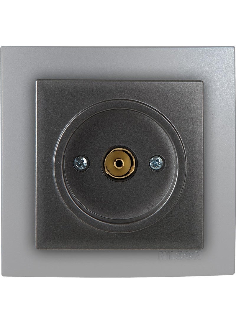Nilson Touran Silver-Smoked TV Socket End 