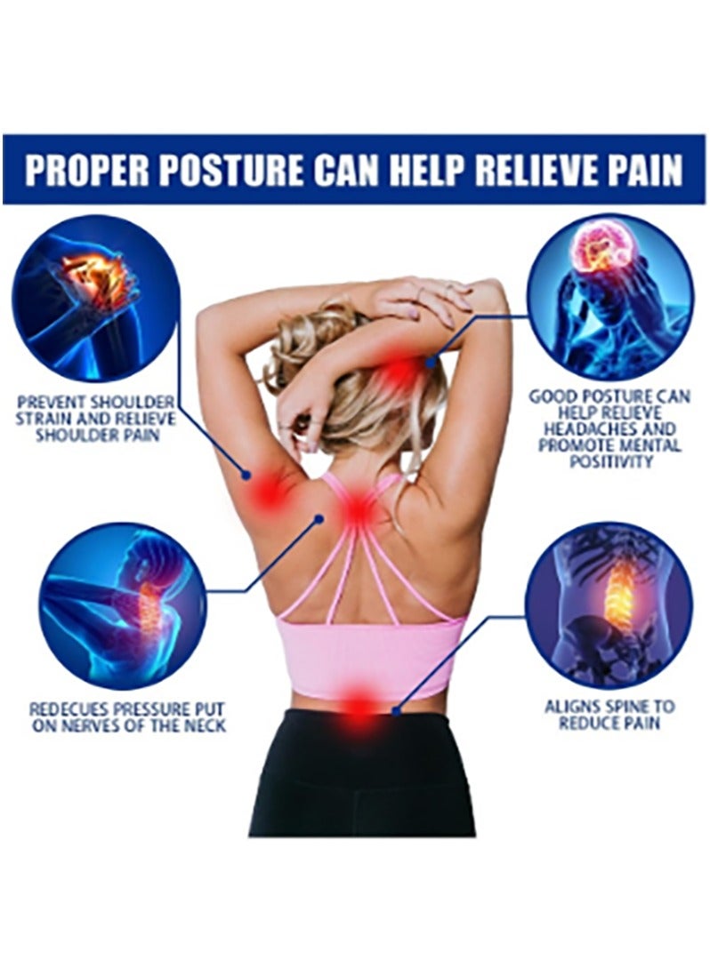 Bukela Back Brace and Posture Corrector for Women and Men, Back Straightener Posture Corrector, Scoliosis and Hunchback Correction, Back Pain, Spine Corrector, Support, Adjustable Posture Trainer, Pink - Image 5