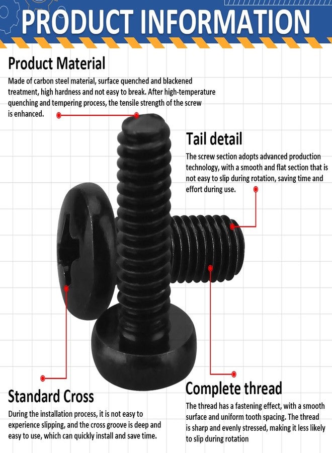 NOOTO 20 PCS M4x12mm TV/Monitor Wall Mount Screws for VESA 75x75 and VESA 100x100 Brackets - Image 4