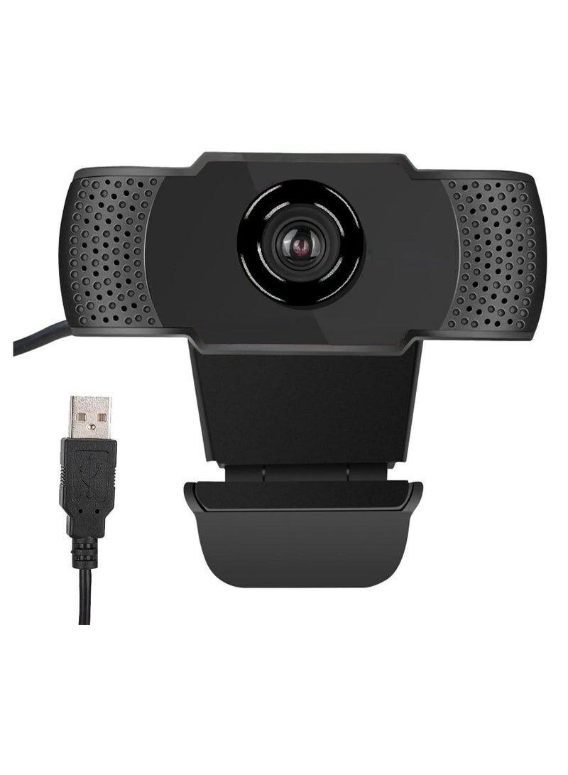 كاميرا ويب للكمبيوتر مع محرك أقراص USB 2.0 مجاني بدقة 1920 × 1080 وتردد 30 هرتز مع ميكروفون مدمج، كاميرا ويب بدقة 1080 بكسل لمكالمات الفيديو والتسجيل في الوقت الفعلي - Image 1