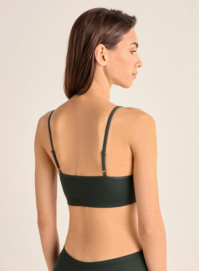 سبلاش فيڤ طقم حمالتي صدر للمراهقات بلون سادة مع أشرطة قابلة للتعديل - Image 2