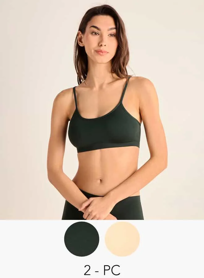 Splash FAV Set of 2 - Solid Teen Bra with Adjustable Straps