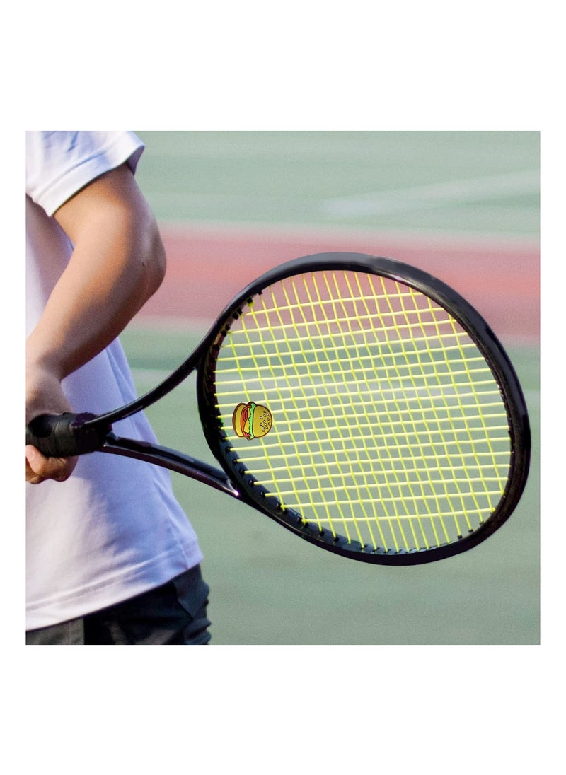 SYOSI - Tennis Dampener, Racket Vibration Damper Shape Cute Practical Silica Gel Personality Damping Burger Cake Fries For Outdoor Tennis (6 pcs) - Image 1
