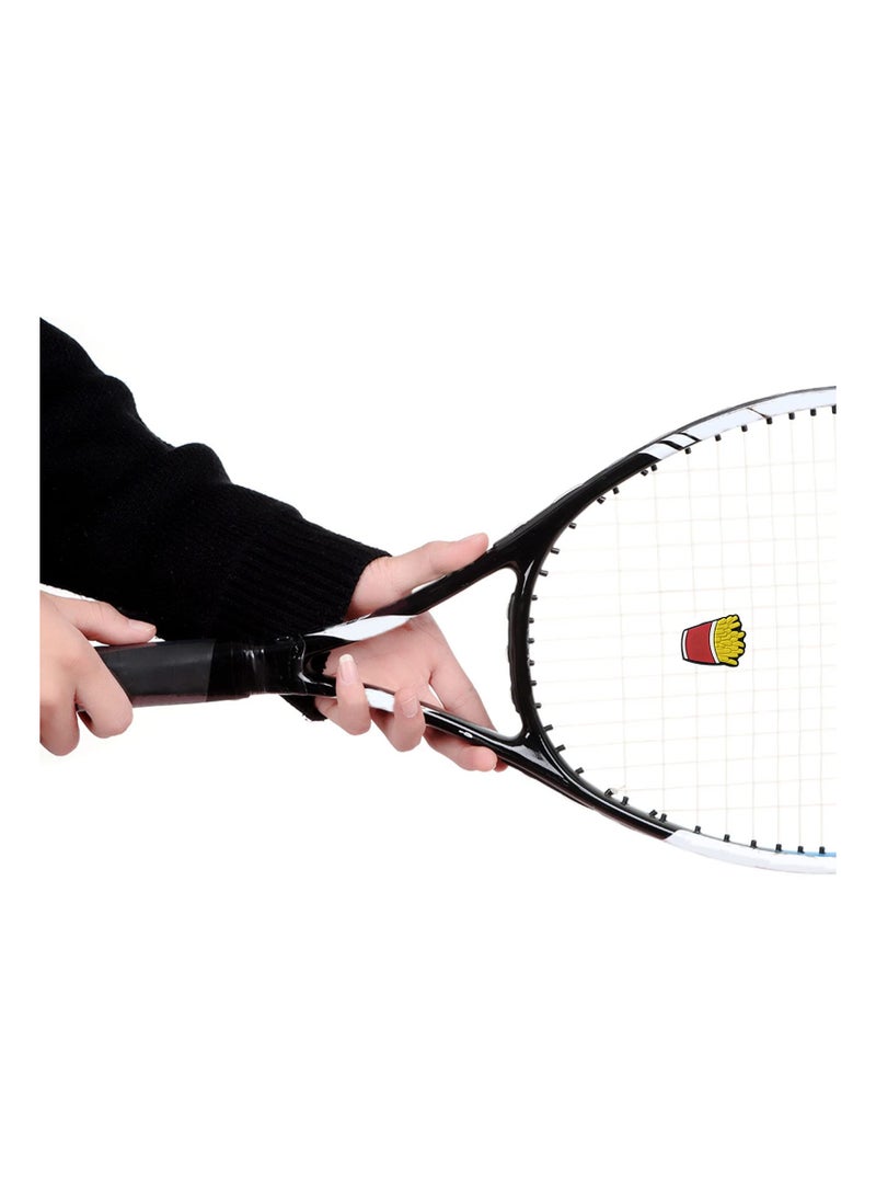 SYOSI - Tennis Dampener, Racket Vibration Damper Shape Cute Practical Silica Gel Personality Damping Burger Cake Fries For Outdoor Tennis (6 pcs) - Image 1