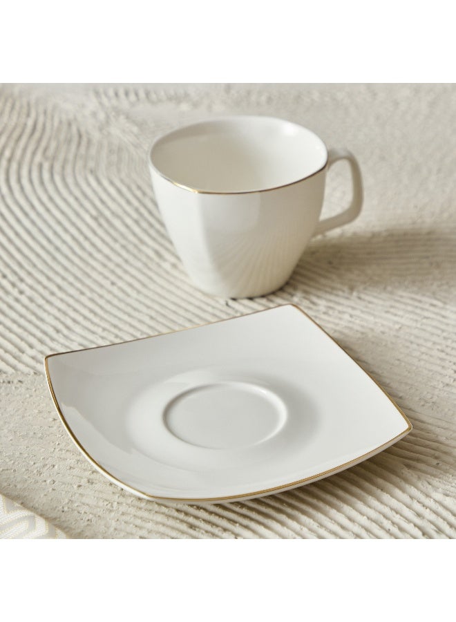 Home Box طقم فناجين شاي وصحن 2 قطعة بسعة 220 مل - Image 2