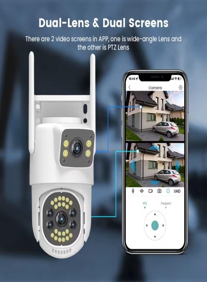 MAYUMI Weatherproof(66), 2 Way Talk, Motion Detect, Supports SD Card Up to 256 GB, Color Night Vision | 4G/5G SIM 5+5MP Dual Lens/Screen Pan & Tilt Zoom CCTV Outdoor Camera - Image 5