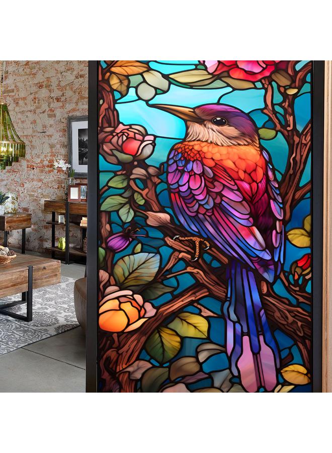 Bluejw BL156-170  Flower Sea Electrostatic Glass Sticker PVC Glue-free Window Sticker Home Decorative Window Glass Sticker - Image 1