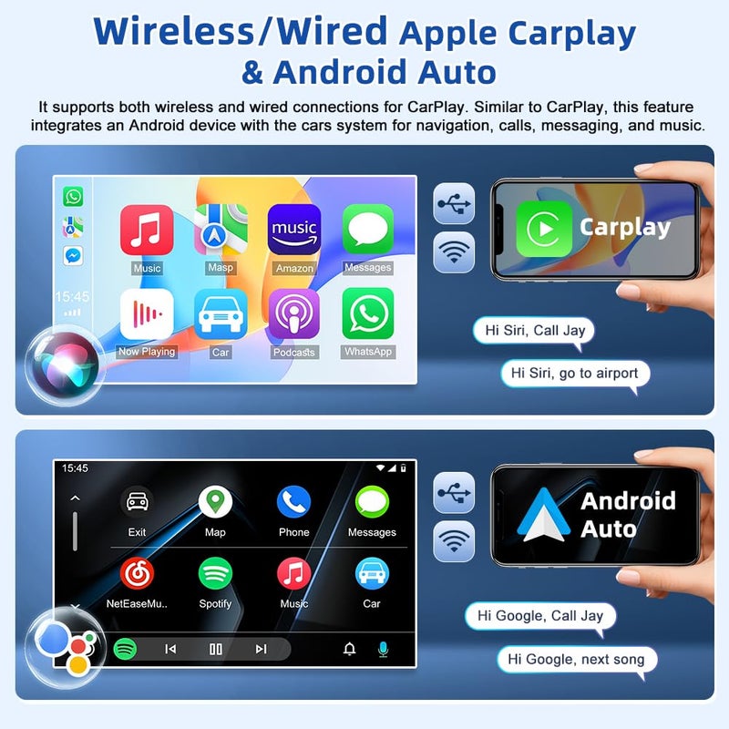 Oskkude Android 14 Car Stereo for Ford F150 1997-2004 with Wireless CarPlay and Android Auto, 7 Inch IPS Touchscreen 2G+32G Double Din Car Radio Support Bluetooth GPS WiFi SWC FM SWC Mirror Link Backup Camera - Image 5
