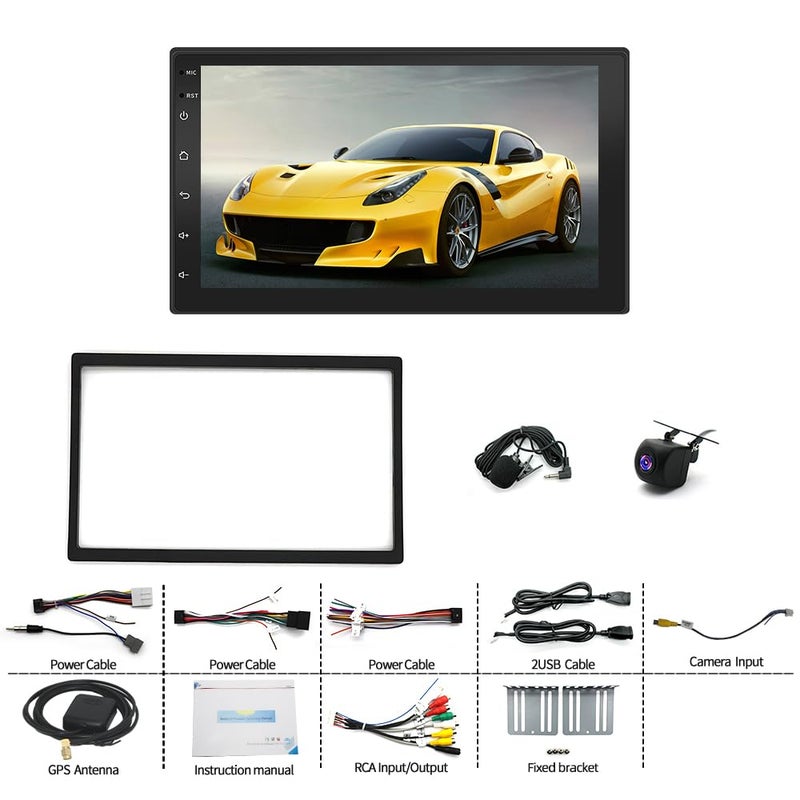 Oskkude Android 14 Car Stereo for Ford F150 1997-2004 with Wireless CarPlay and Android Auto, 7 Inch IPS Touchscreen 2G+32G Double Din Car Radio Support Bluetooth GPS WiFi SWC FM SWC Mirror Link Backup Camera - Image 4