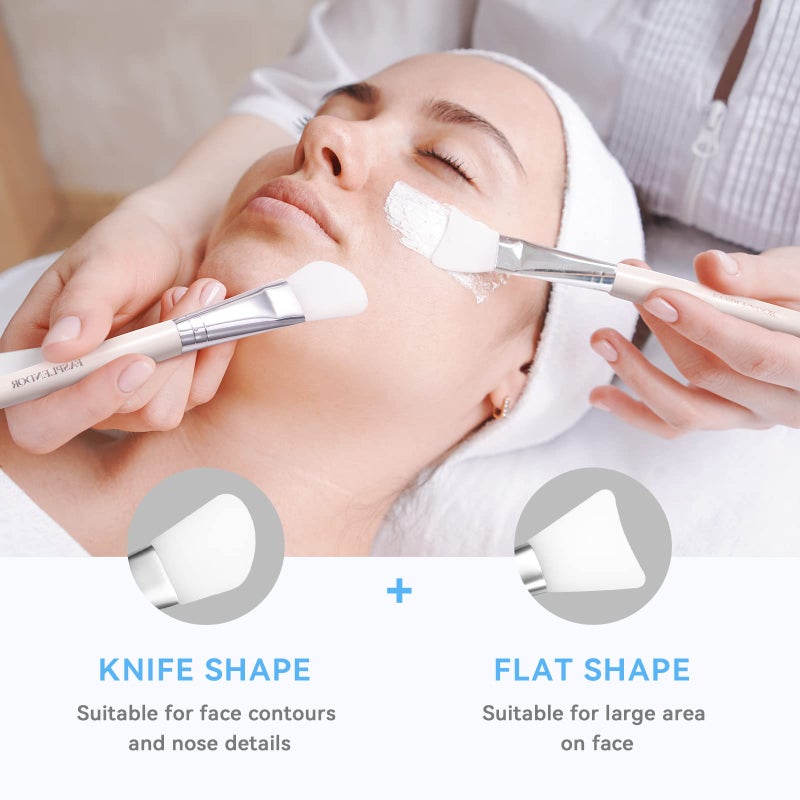 Fasplendor Face Mask Mixing Bowl Set with Silicone Facial Bowls, Brushes, Spatula, Measuring Cup + Scoop, Reusable Makeup Pad, Stylish Makeup Bag, 8 in 1 Esthetician Tool Kit, SPA Quality - Image 3