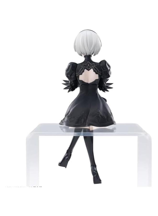 2Byorha Figure 2B Noodle Stopper Figure 2Bautomata Statue, 15cm Sitting Pose Anime No.2 Type B Action Figure Model Sculpture, PVC Handmade Collectible Desktop Decoration  - Image 4