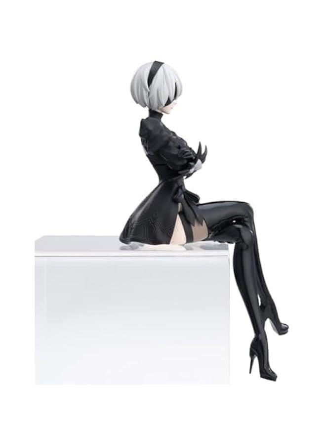 2Byorha Figure 2B Noodle Stopper Figure 2Bautomata Statue, 15cm Sitting Pose Anime No.2 Type B Action Figure Model Sculpture, PVC Handmade Collectible Desktop Decoration  - Image 5